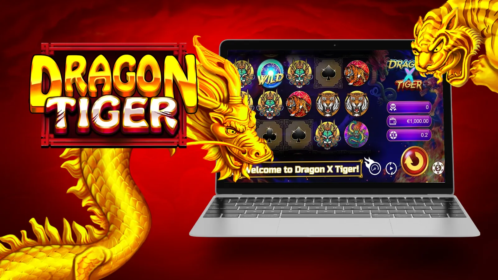 rummy gold Dragon vs Tiger